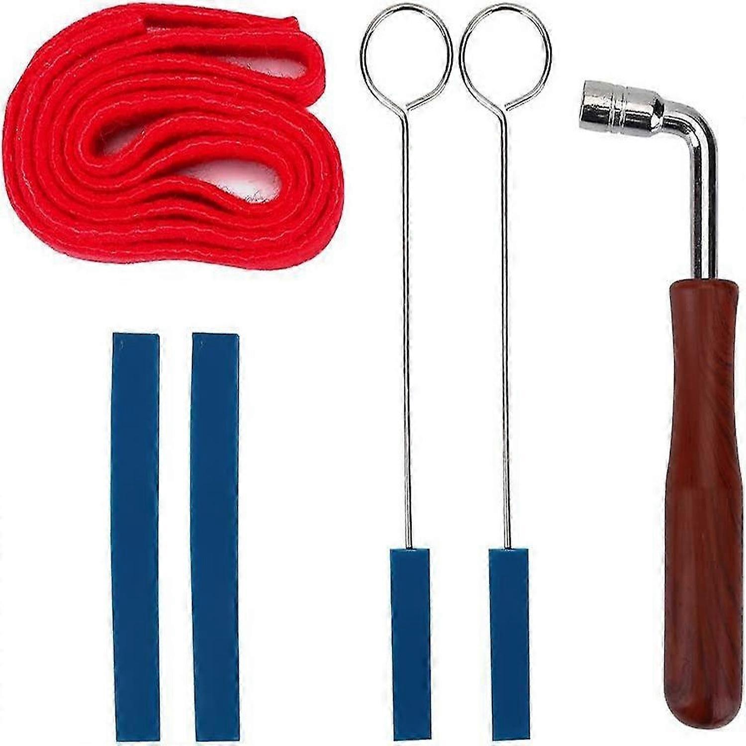 Piano Tuner Tool Professional Metal Tuning Mute Kit Hammer Mute Bar for Turning - 6Pcs