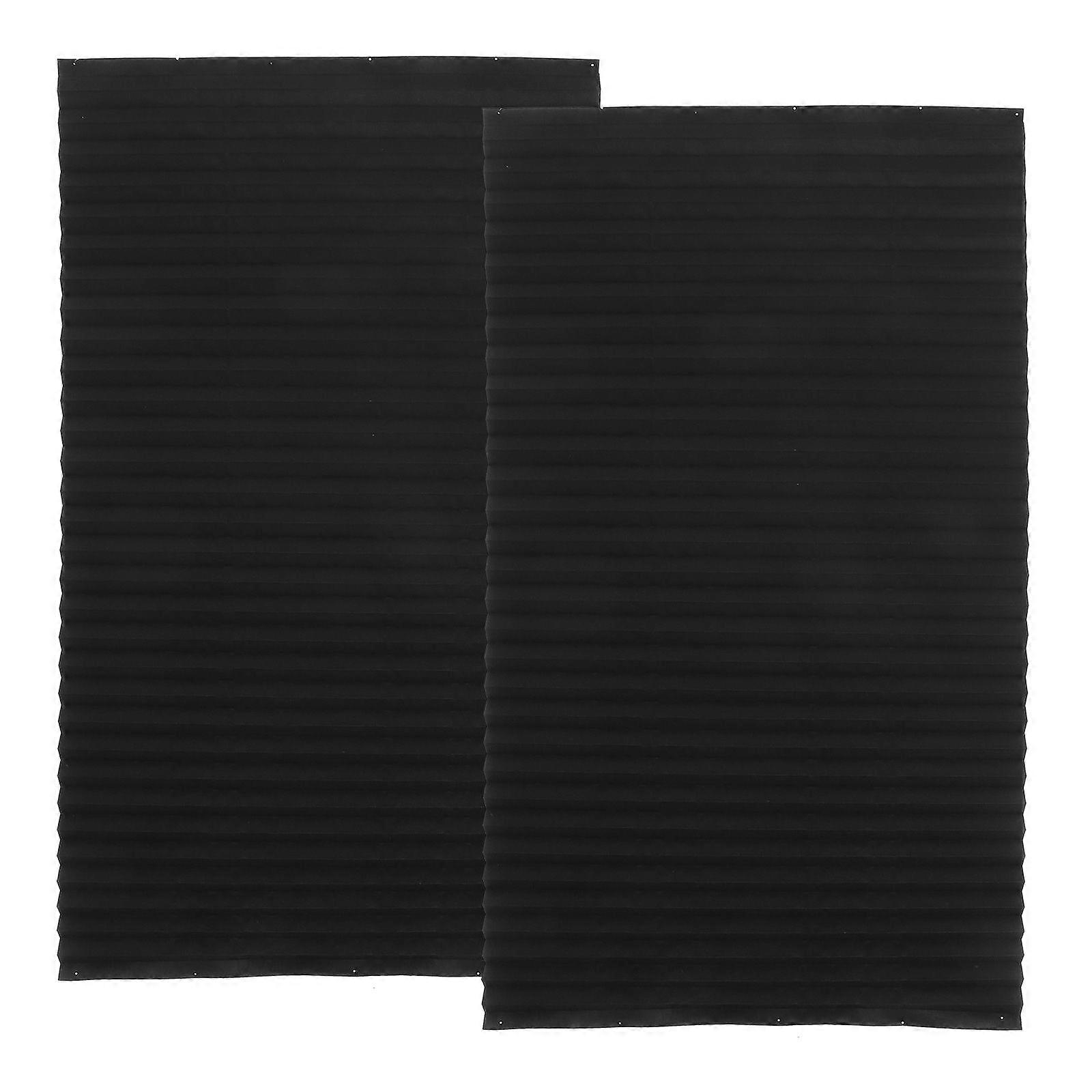 1 Set of Blackout Self Adhesive Pleated Window Shades Adhesive Blackout Curtains Blackout Shade RV Door Window Shades Replacement Temporary Blinds for