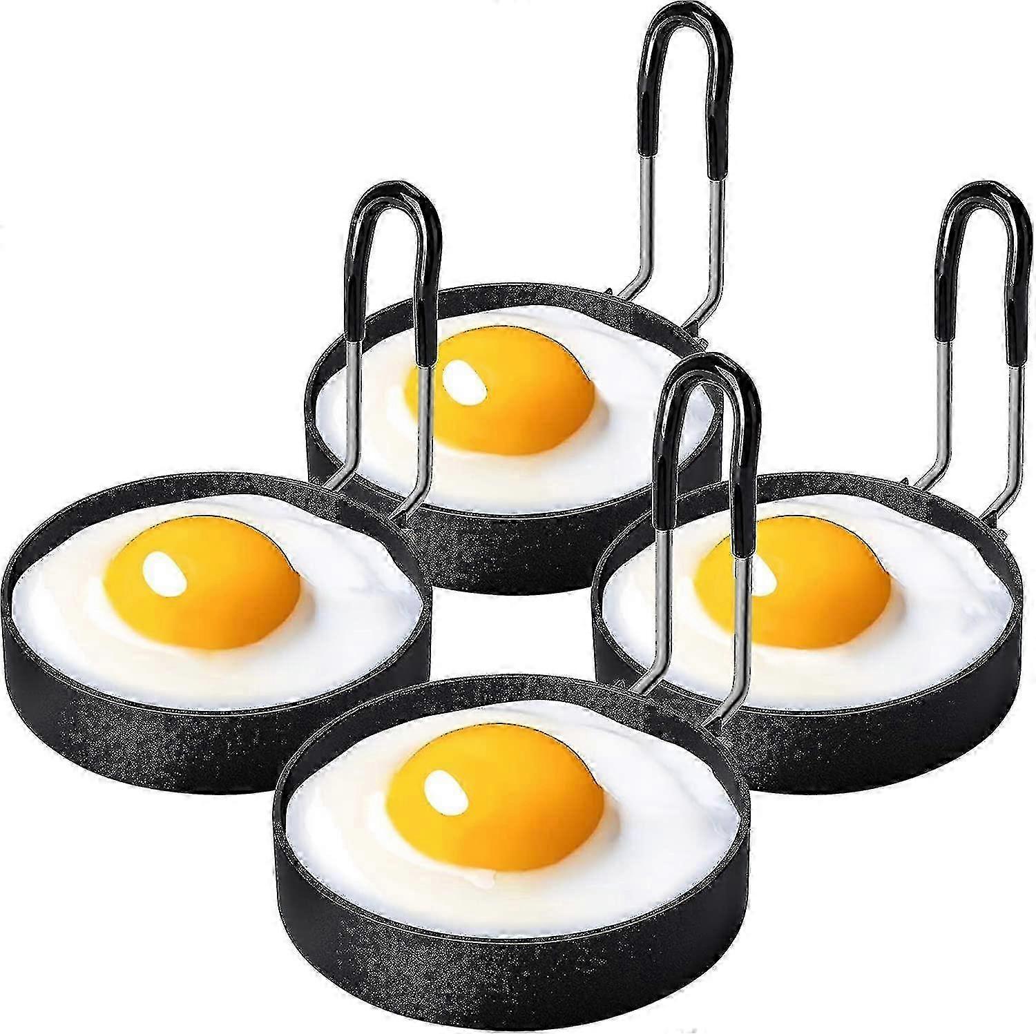 Stainless Steel Egg and Pancake Cooking Mold Set for Frying Eggs and Making Omelets - Set of 4 Pieces