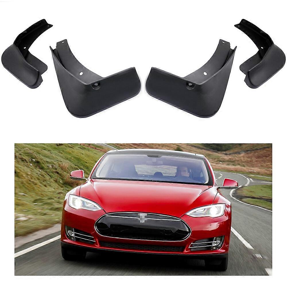 Guardabarros compatible de 4 piezas de guardabarros para Tesla Model S 2012-2016