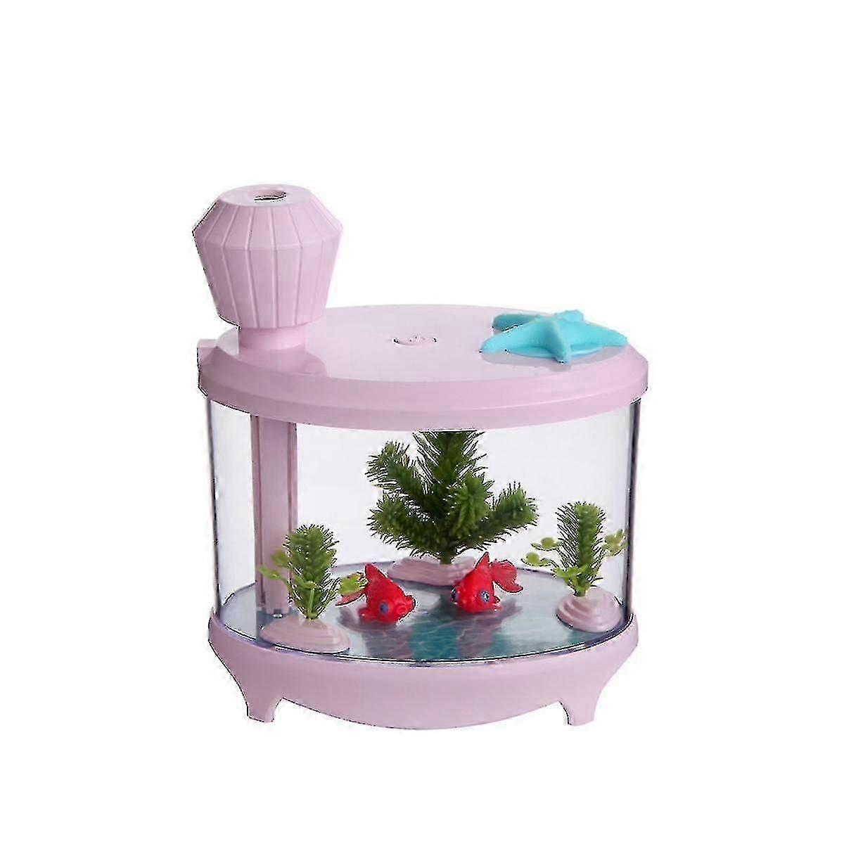 Fish Tank Air Humidifier Diffuser Colorful Night Light Dc5v Usb Mini Mist Maker 460ml Water Diffus