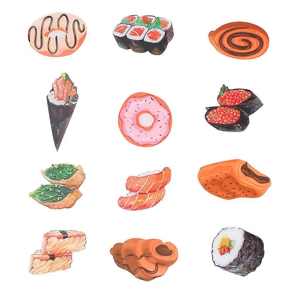 Refrigerator Magnet Novelty Acrylic Food Shaped for Housewives Home Use 12Pcs