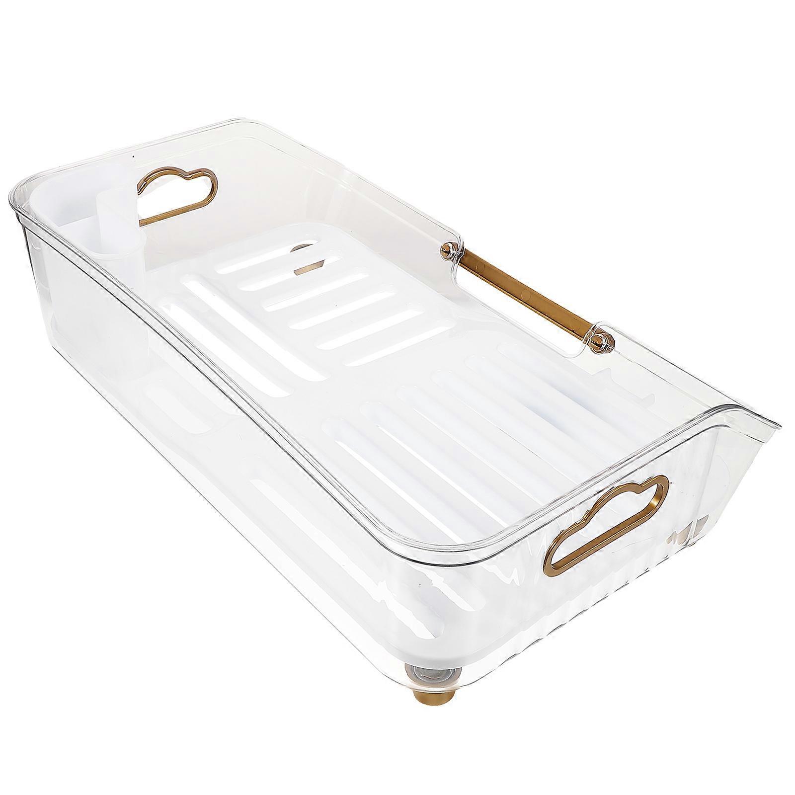 Plate Drying Rack Dish Storage Rack Hotel Use Organizing Kitchenware Transparent 1Pcs