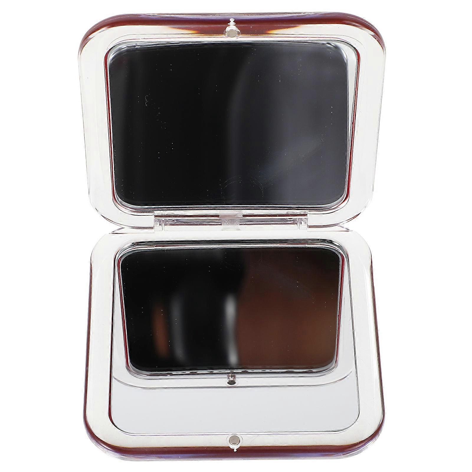 Compact Cosmetic Mirror For Women And Girls Portable Convenience High Definition Reflection Acrylic Silver Mirror 1Pack