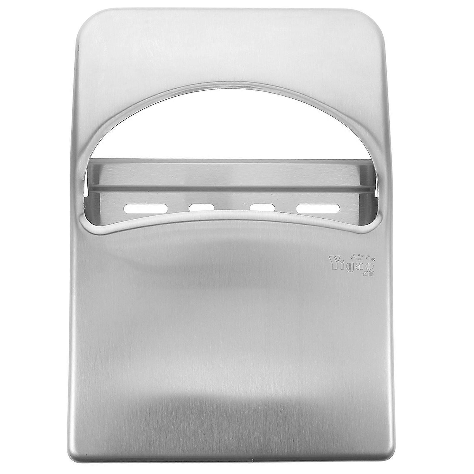 Commercial Toilet Paper Dispenser Stainless Steel Public Restroom Use 12.2x8.5x1.8in Holds Toilet Seat Covers 1Pcs