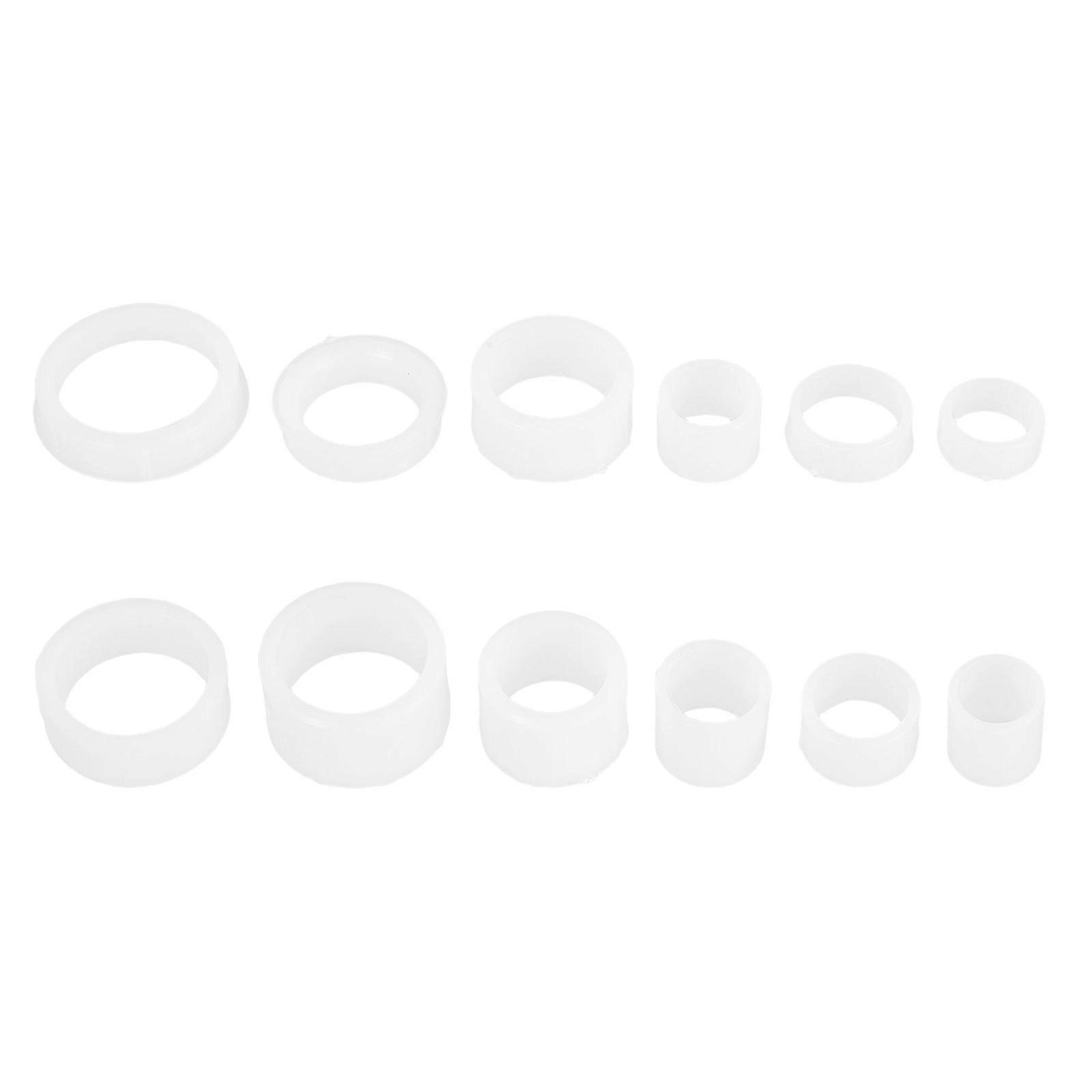 Bench Grinder Reducing Bushing Kits Professional Workers Grinding Wheel Adjustment 12Pcs White Plastic Circular Adapters
