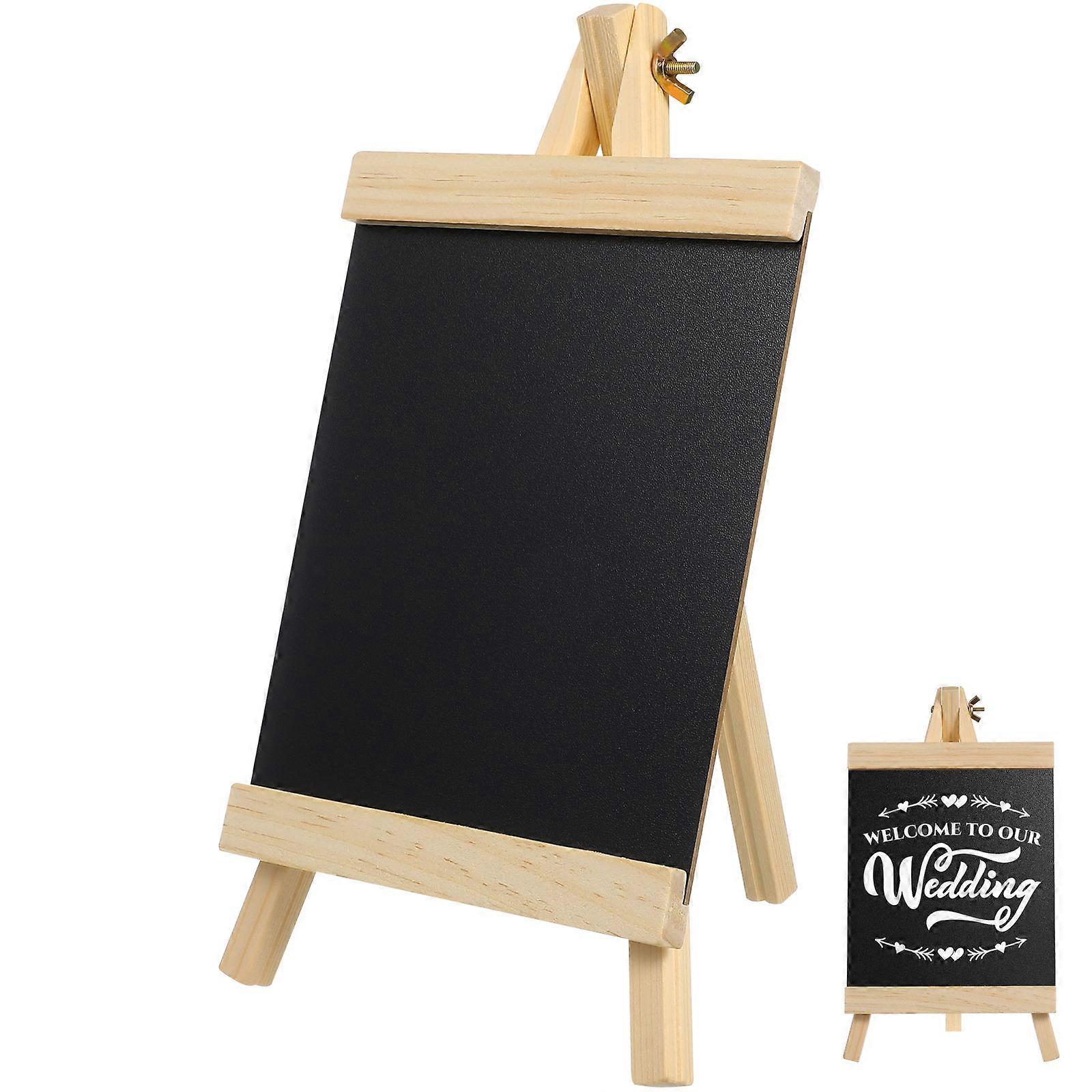 Message Board Signs Tabletop Chalk Board Adults Home Use Easel Supported Wood 1Pcs