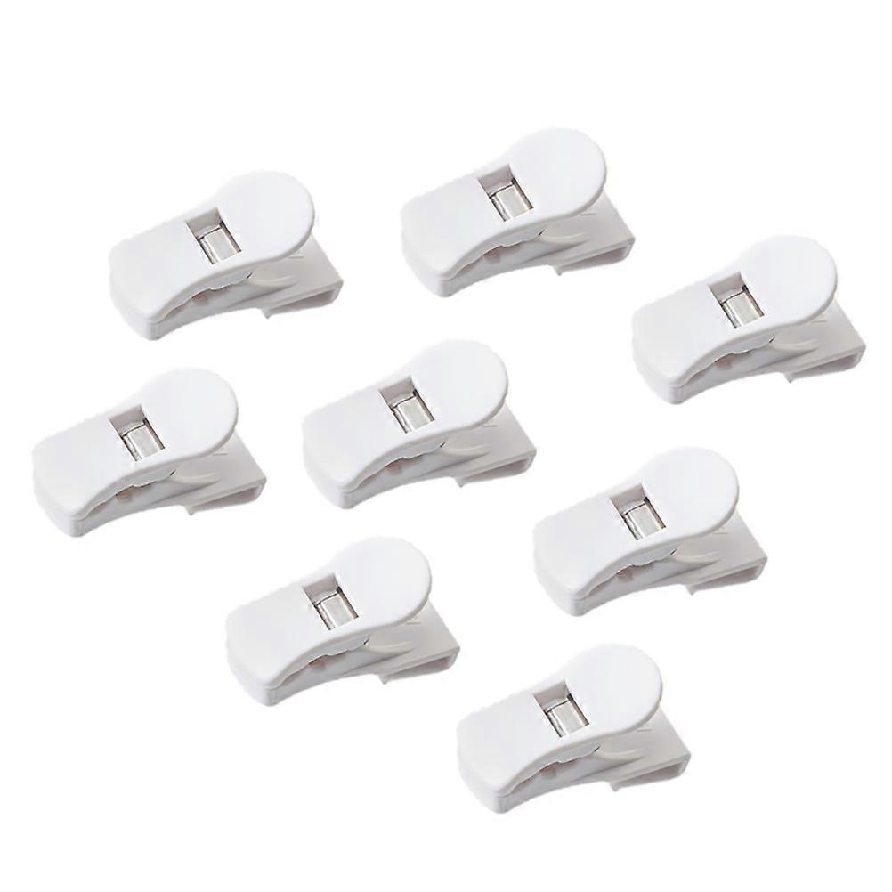 Fridge Accessories Inside Divider Clips Fridge Kitchen Organization Space-saving White 4.5X2X2cm 8Pcs