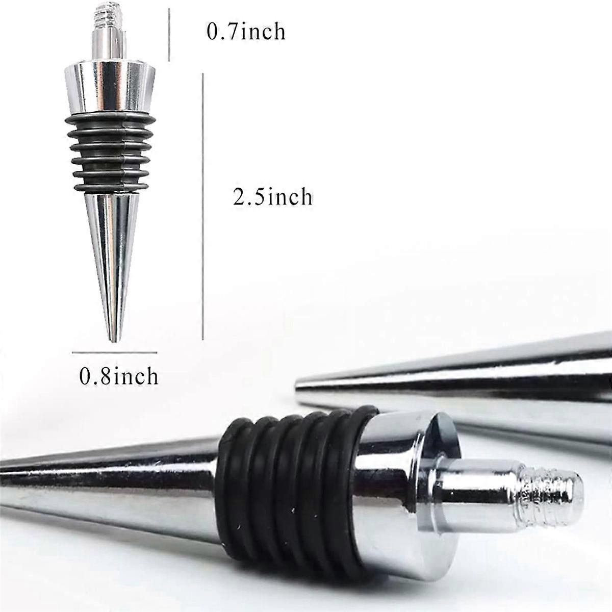 10 Pcs Thread Wine Bottles Metal Stoppers Set,Blank Bottles Stopper