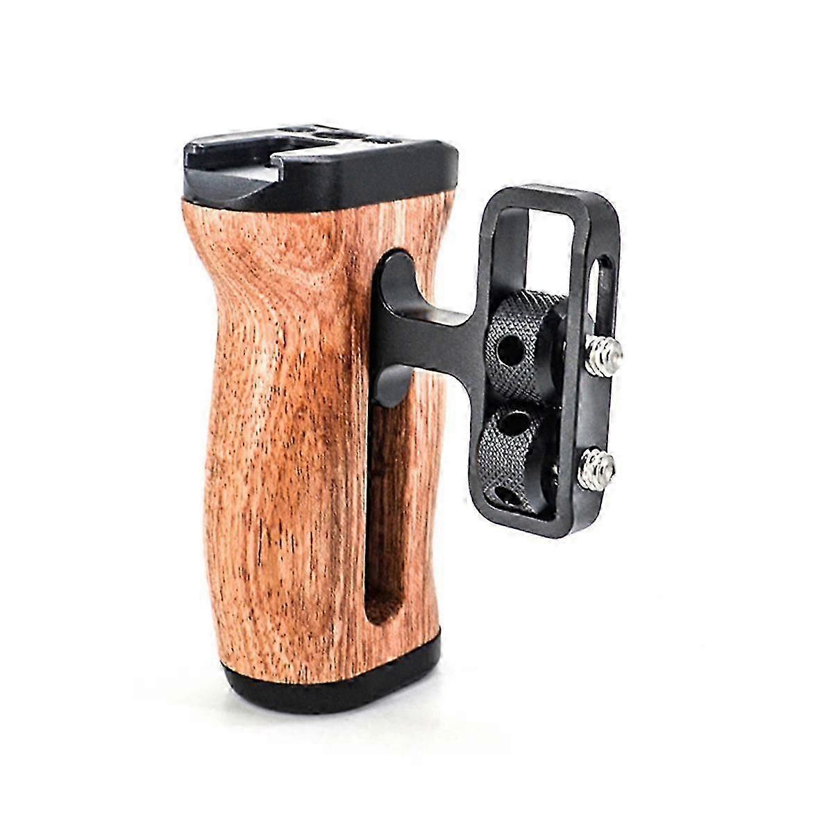 Multi-Function Camera Cage Left/Right Side Handle for Photo Expand Cage Wooden Handle Grip Cold Sho