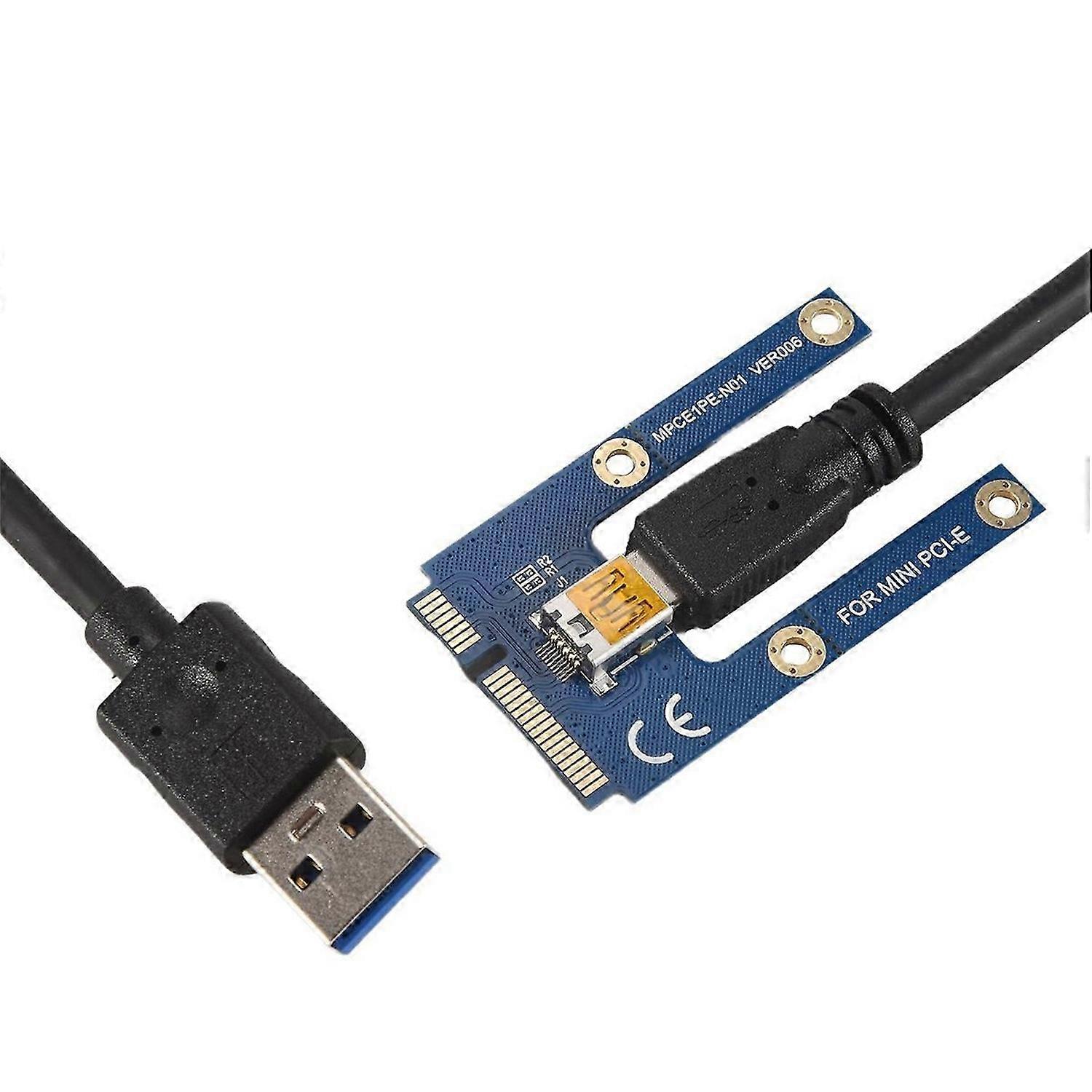 USB 3.0 Mini PCI-E to PCIe PCI Express 1X to 16X Extender Riser Card Adapter Extension Cable for Min