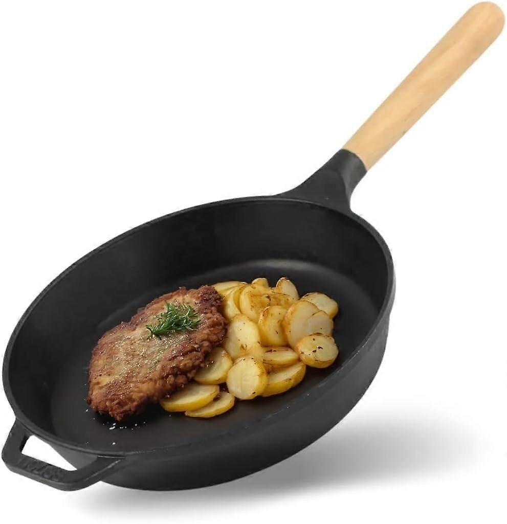 BRIZOLL Cast Iron Pan 28 cm Frying Pan, All Types of Cookers 28 cm