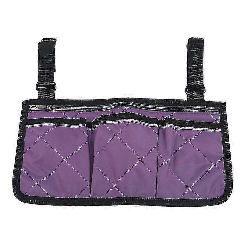 Waterproof side bag for wheelchair with armrest storage