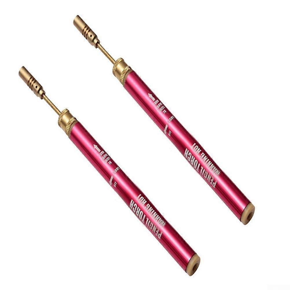 Cordless Pink Pencil Airbrush Soldering Iron Butane Gas Powered Refillable for Long Life (Pack of 2) 2pcs