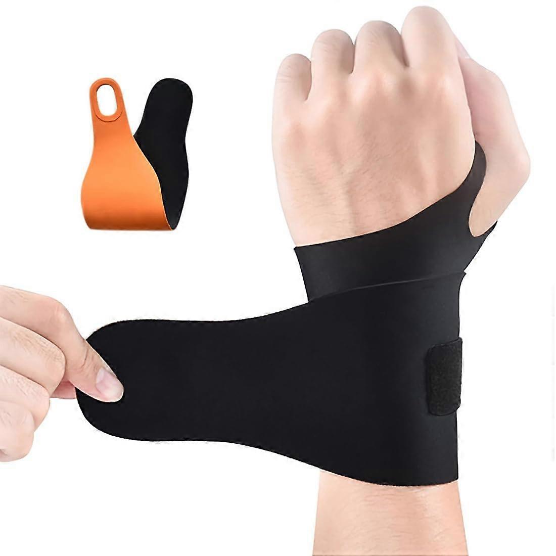 2 PCS Elastic Thumb Wrist Strap Compression Sleeve for Men and Women, Soft Fabric Thumb Glove Liner for Arthritis Relief
