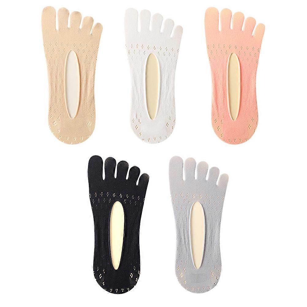 Fashion Toe Socks for Woman with Separated Five Fingers and Low Cut Design Assorted Color Velure Material