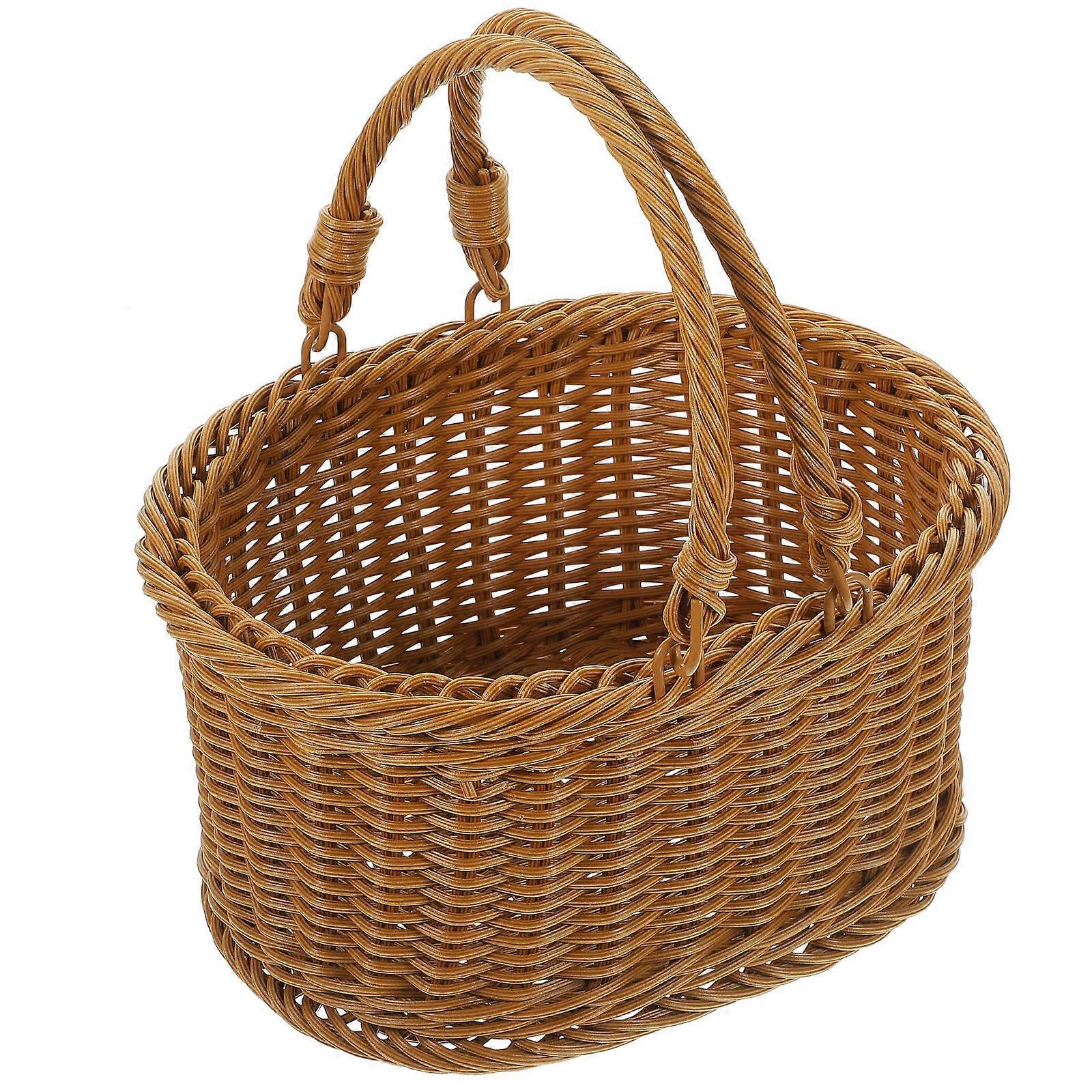 Woven Picnic Basket PP 1Set 9x7x9in