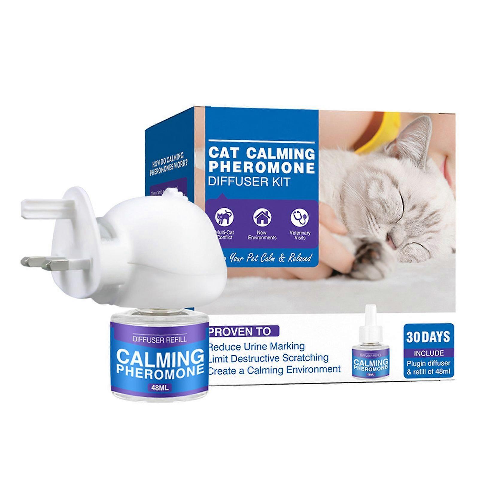 Cat/Dog Pheromones Calming Diffuser Premium Pheromone Diffuser for Cats Long Lasting Natural Cat Calming Diffuser Refills