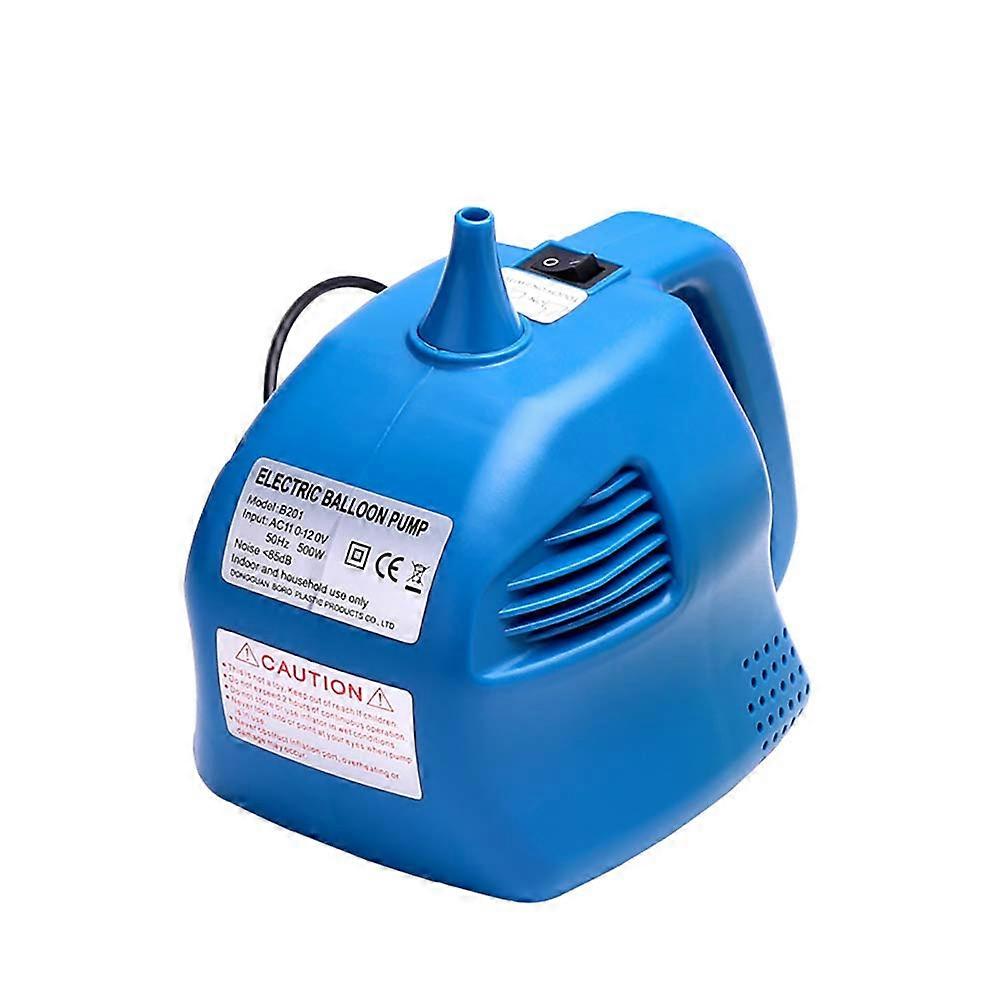 Electric Balloon Pump Mini Portable Inflator 500W Single Hole Fast Inflation Machine for Weddings and Parties Blue