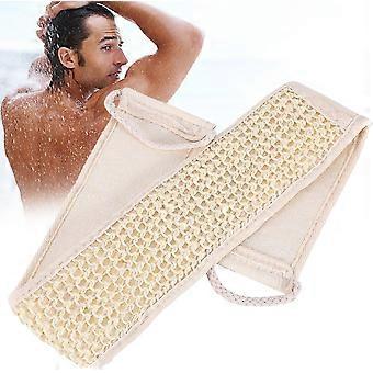 Naturalny Loofah Długi uchwyt złuszczający pasek tylny do kąpieli Masaż Pielęgnacja ciała Usuń martwy naskórek Gąbka trądzikowa dla mężczyzn i kobiet