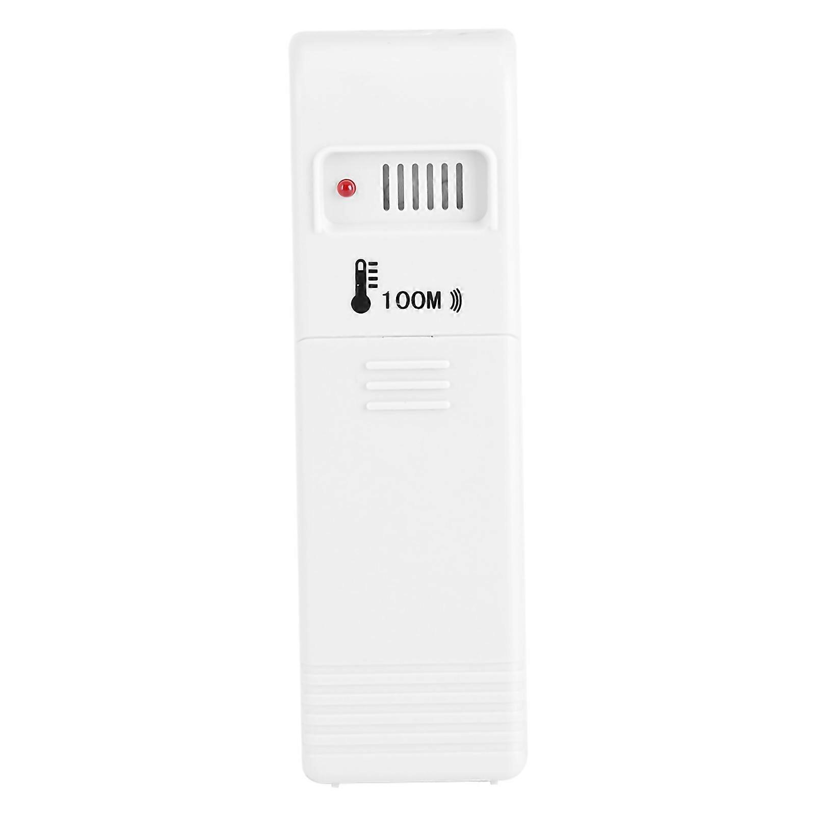 Indoor/Outdoor LCD Digital Thermometer Clock Temperature Meter Wireless Transmitter