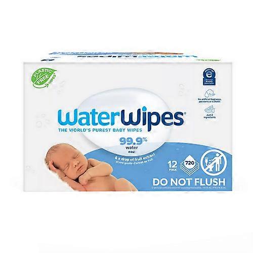 WaterWipes Original 99.9% Water Based Baby Wipes Unscented, 720 Count