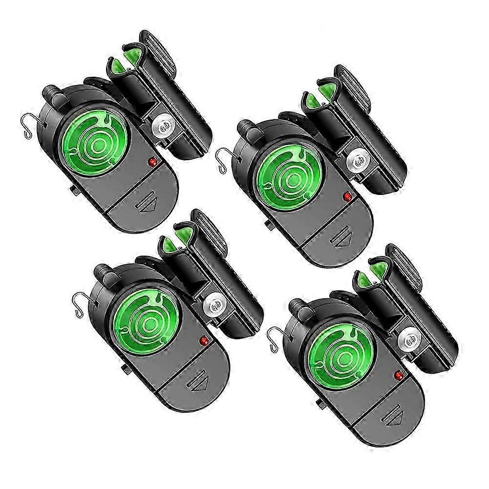 New 4Pcs Fishing Bite Alarm, Sensitive Electronic Fishing Alarms Indicator, Sound Bite Alert with L