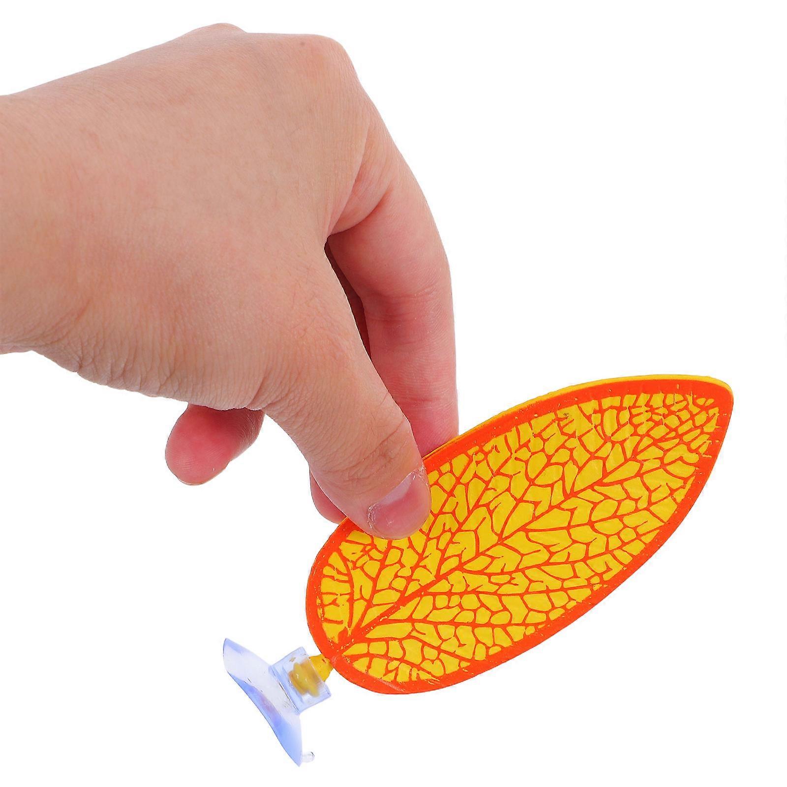 Leaf Pads Cup Decor Betta Hammock Leaf Pads Aquarium Use Yellow 10.70X4.30X0.10CM Aquarium Ornament 1Set