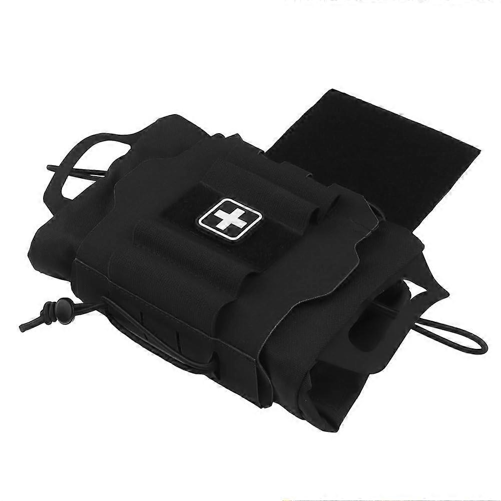 Rapid Deploy First Aid Kit, Tactical Medical Bag for Military Travel, Hiking, Compact and Durable Schwarz