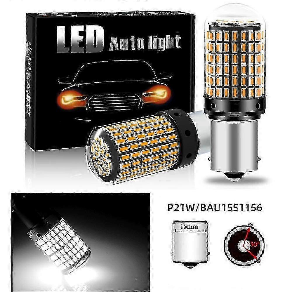 Super Bright 144 SMD LED CanBus No Error Bulbs 1156 BA15S P21W for Turn Signal Lights