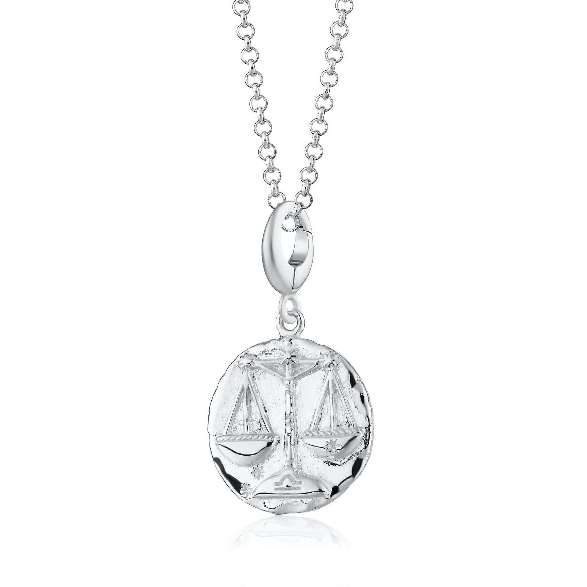 Collana Zodiacale Bilancia in argento inciso CNSLIB-1
