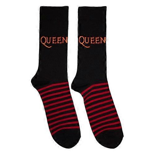 Queen Unisex Vuxen Randig Logotyp Strumpor