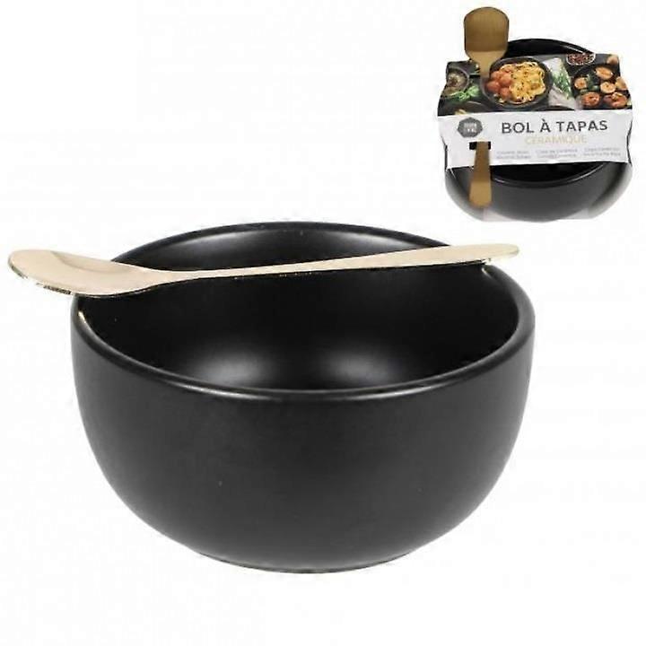 Ceramic Tapas Dish with Spoon | Ideal for Serving Appetizers Bowl Cutlery Set Stylish Tableware