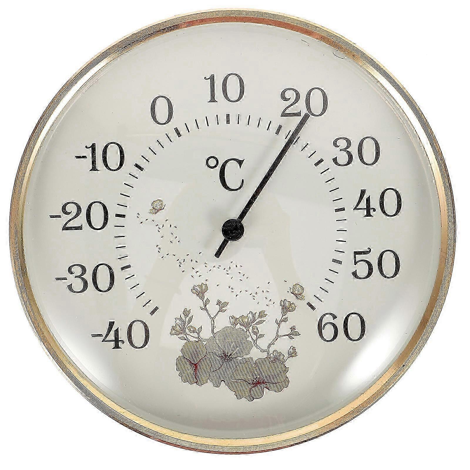 Temperature Tester Wall Mountable For Home Use Office 10x10cm Glass Material House Temperature Monitor 1Pcs