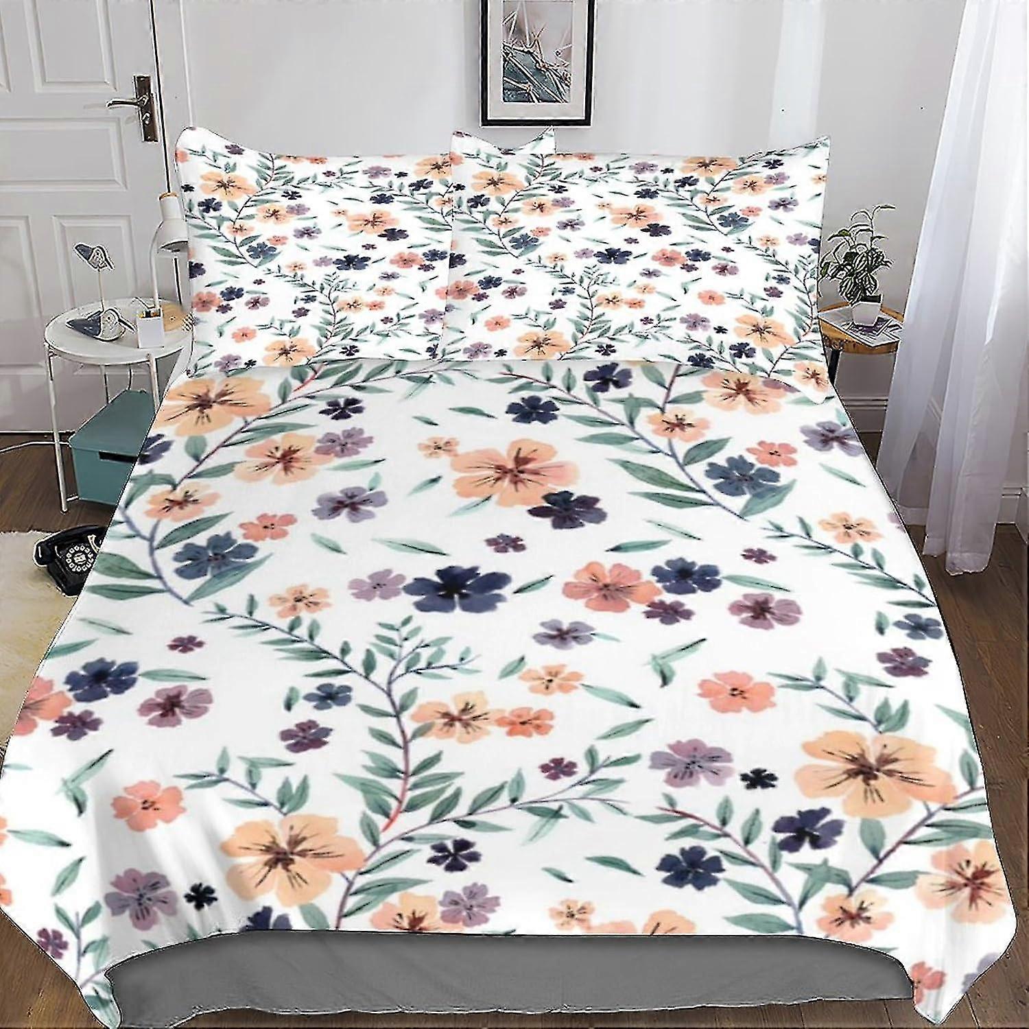 Conjunto de capa de edredom para impressão 3D, conjunto de cama clássico com 2 fronhas, zíper oculto, adequado para adolescentes e adultos