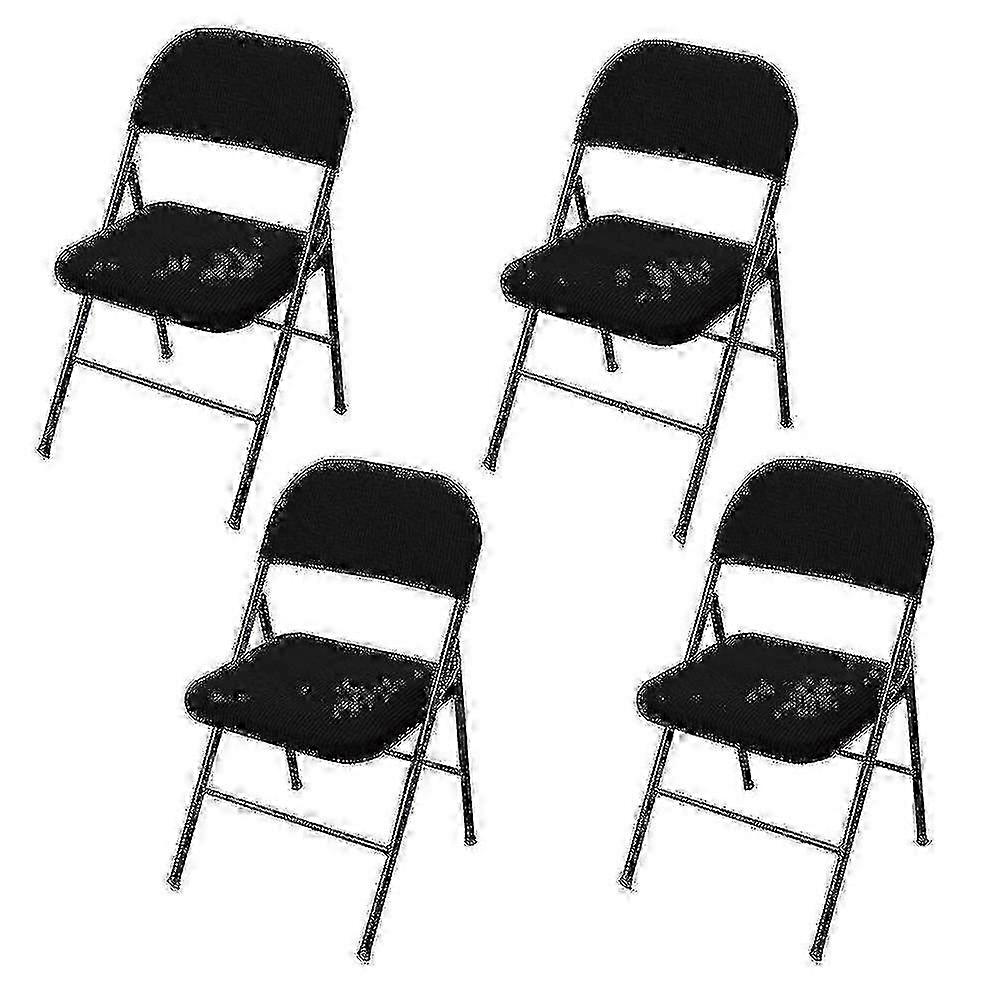 4 Pcs Folding Chair Split Seat Cover for Events and Home Use