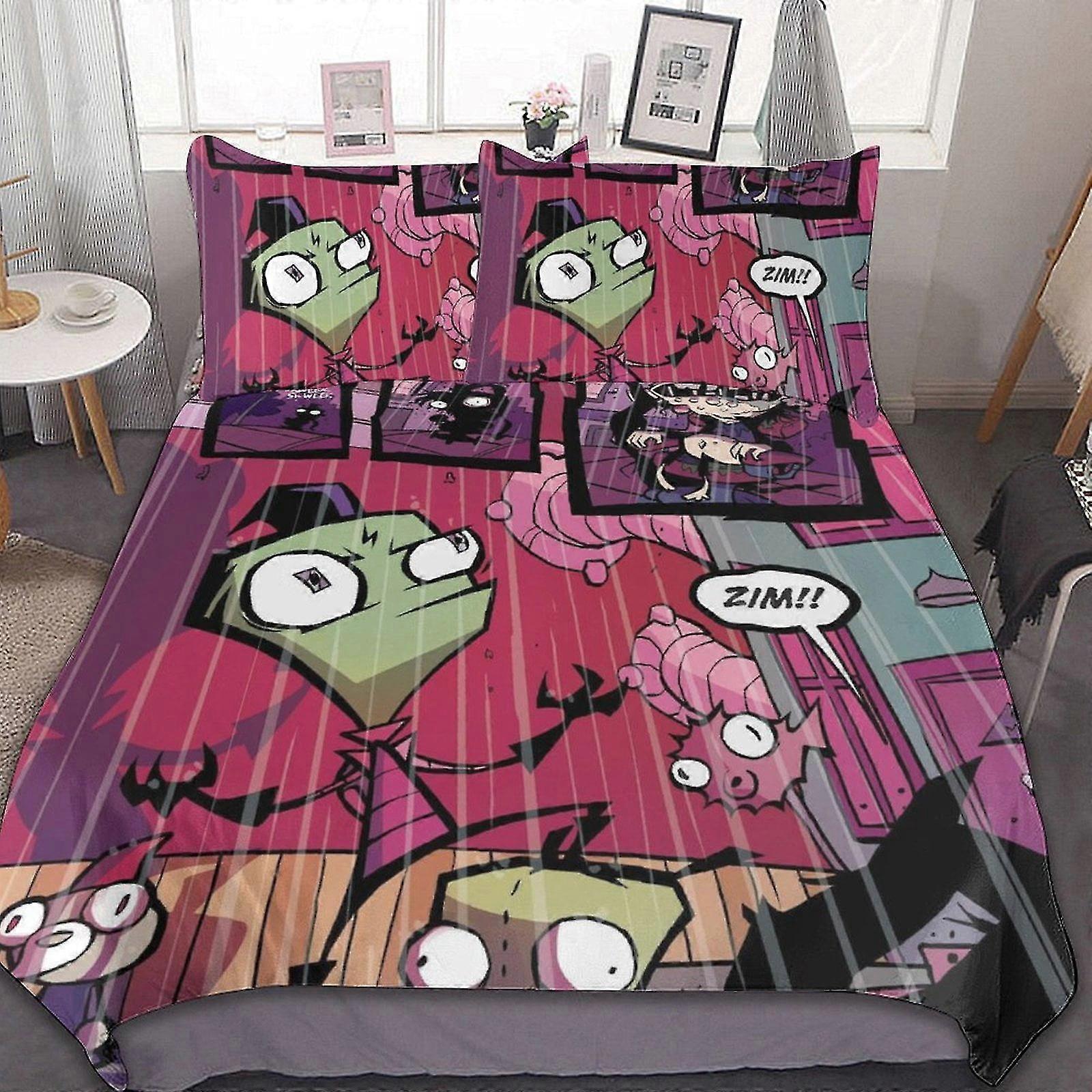 Conjunto de cama confortável de 3 peças para crianças com 1 capa de edredom e 2 fronhas