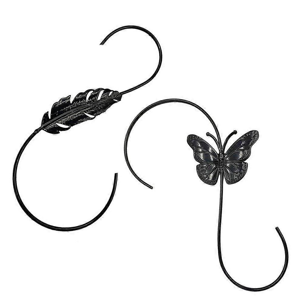 Outdoor Iron Plant Hanger Hooks Decorative Metal Brackets for Hanging Plants & Bird Feeders, Durable & Smooth Surface for Garden & Balcony Use