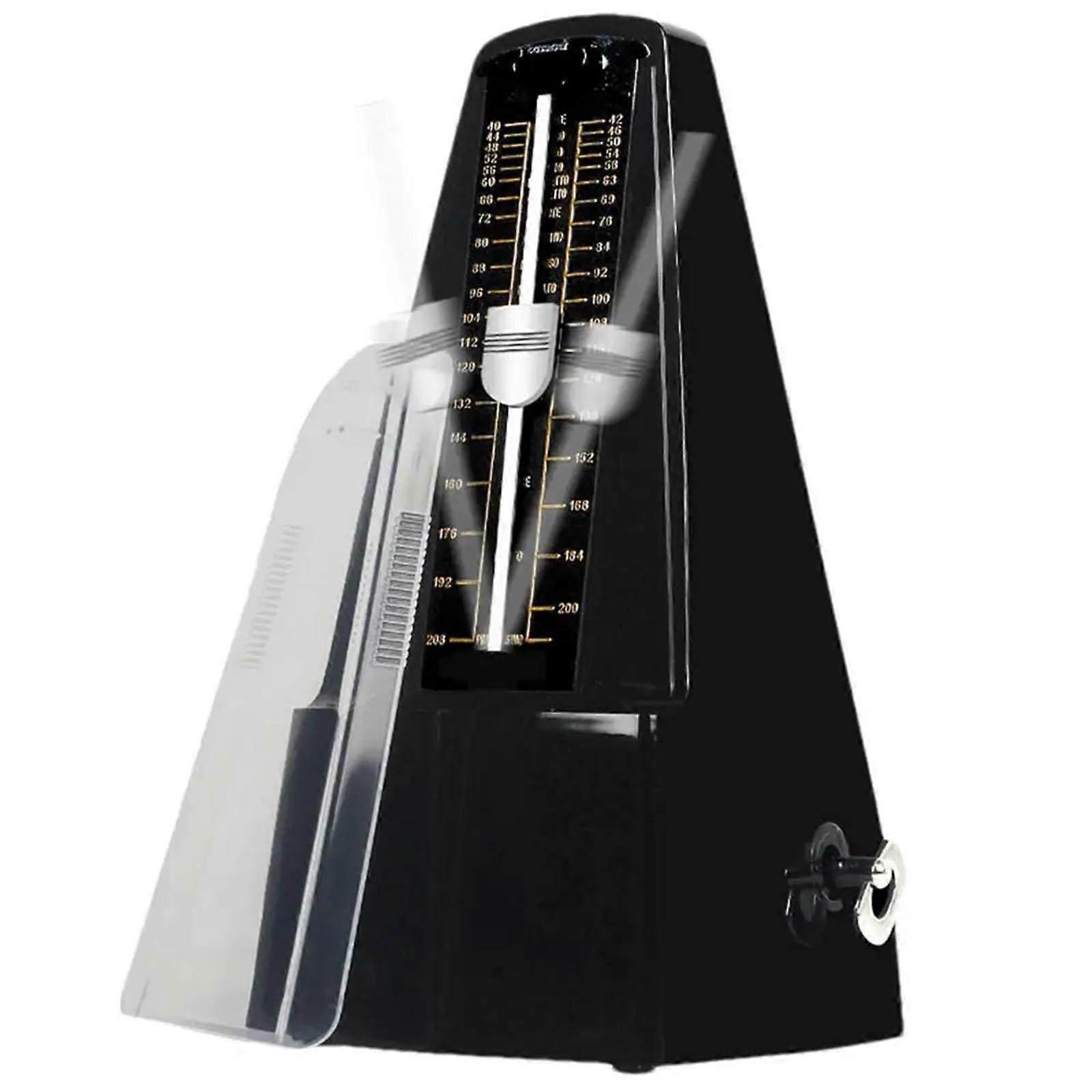 Metronome for Guitar, Mechanical Metronomes, Pyramid Metronome, Track Beat, Loud Sound, Solid Music Metronome (Black)