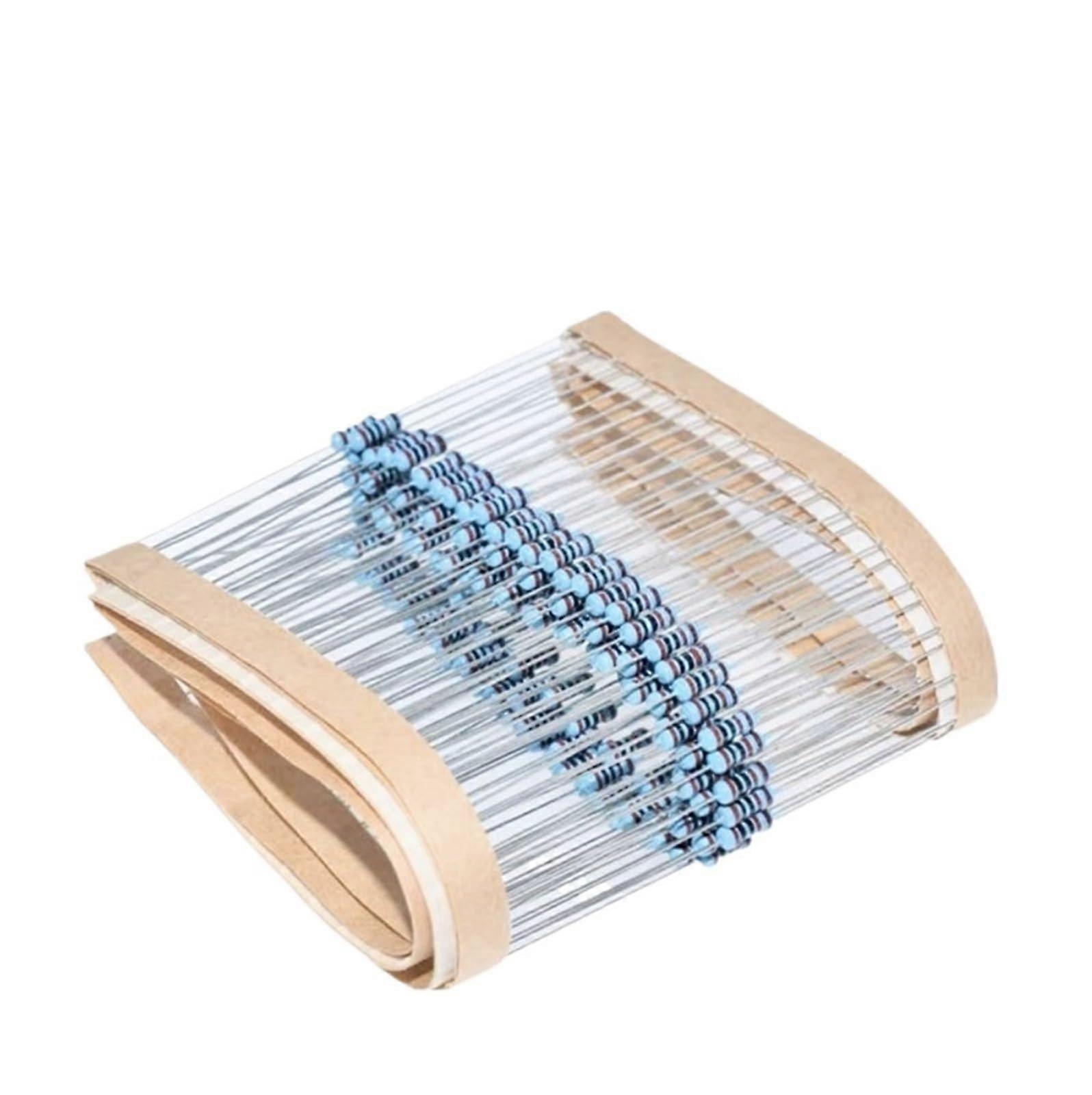 Metal Film Resistor - 50 Pcs, 1/2W, Assorted Resistors 0R-4.7M Ohm, Mixed Values
