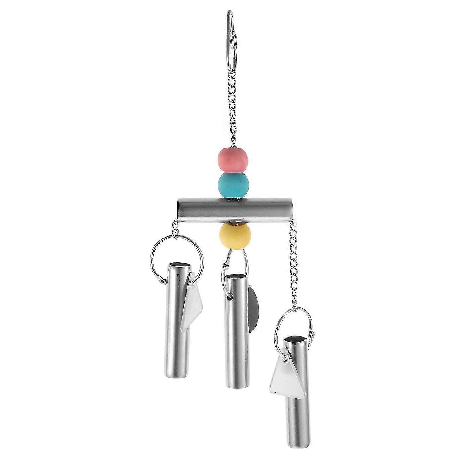 Jouet en métal Bell String pour perroquet Cacatoès Perruche Cage à oiseaux Hanging Chew Toy