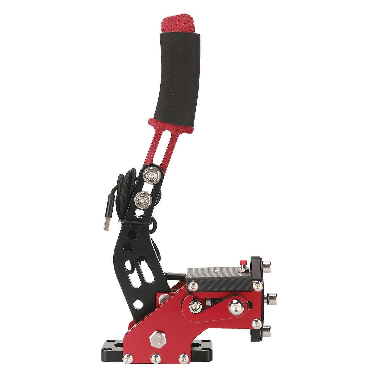 USB Handbrake for PC Sim Racing 2 in 1 Plug and Play 64 Bit Compatible with G27 G25 G29 T500 T300 for Windows Games