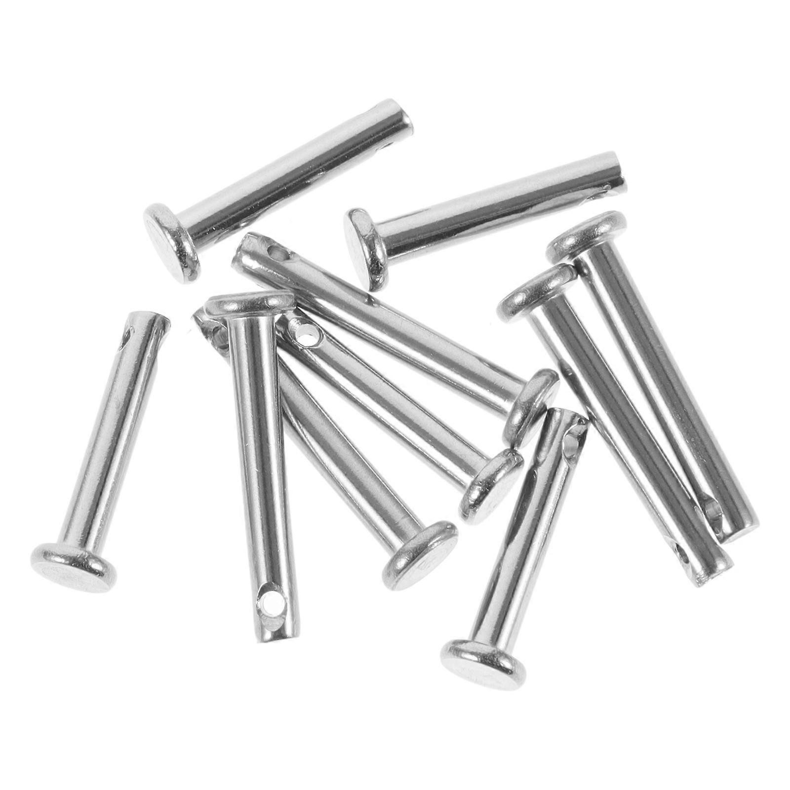Hinges Pin 304 Stainless Steel for Mechanical Equipment Versatile Use 10Pcs