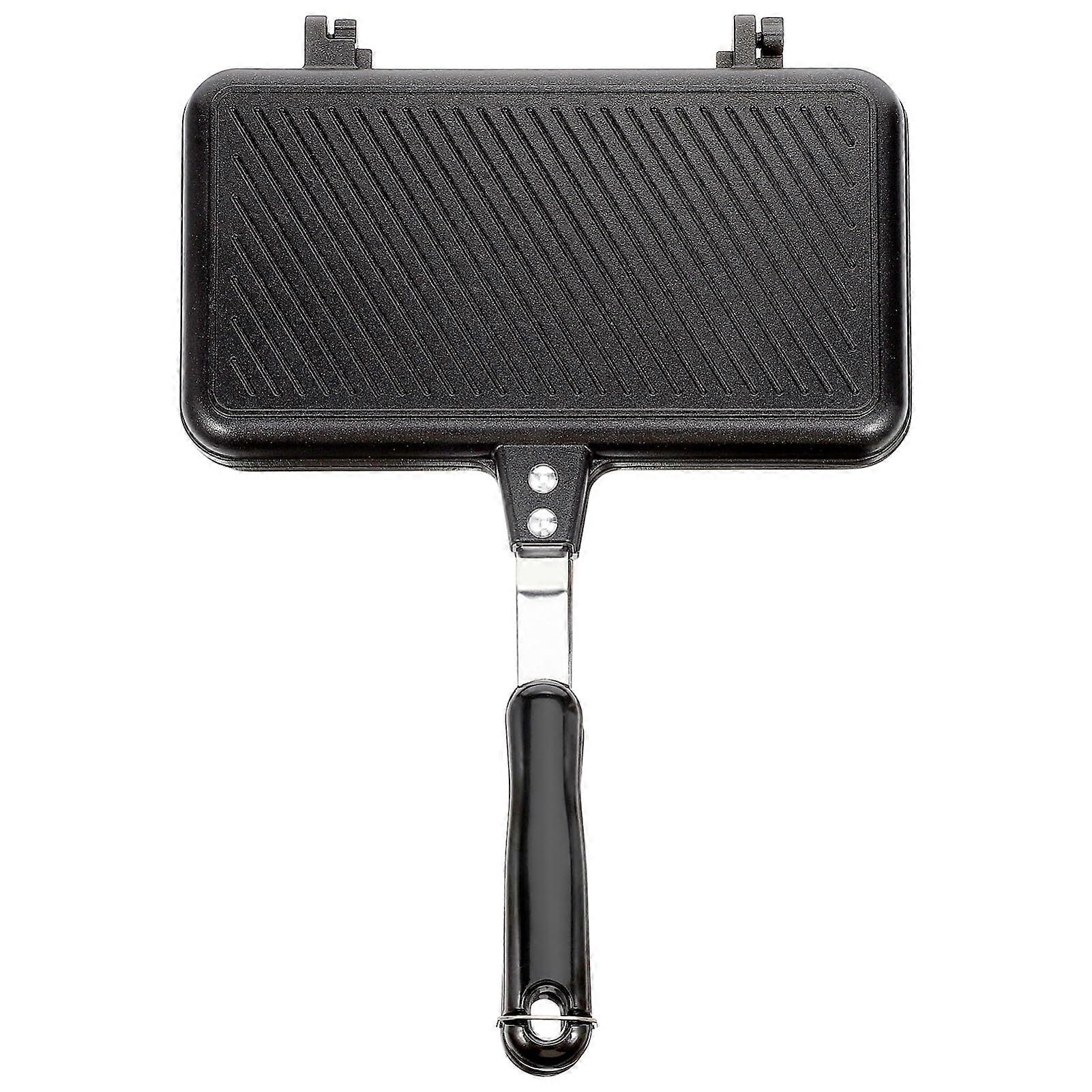 Double-Sided Sandwich Maker Non-Stick Griddle Pan for Breakfast Pancakes and Snacks, Compact Design, Easy Clean