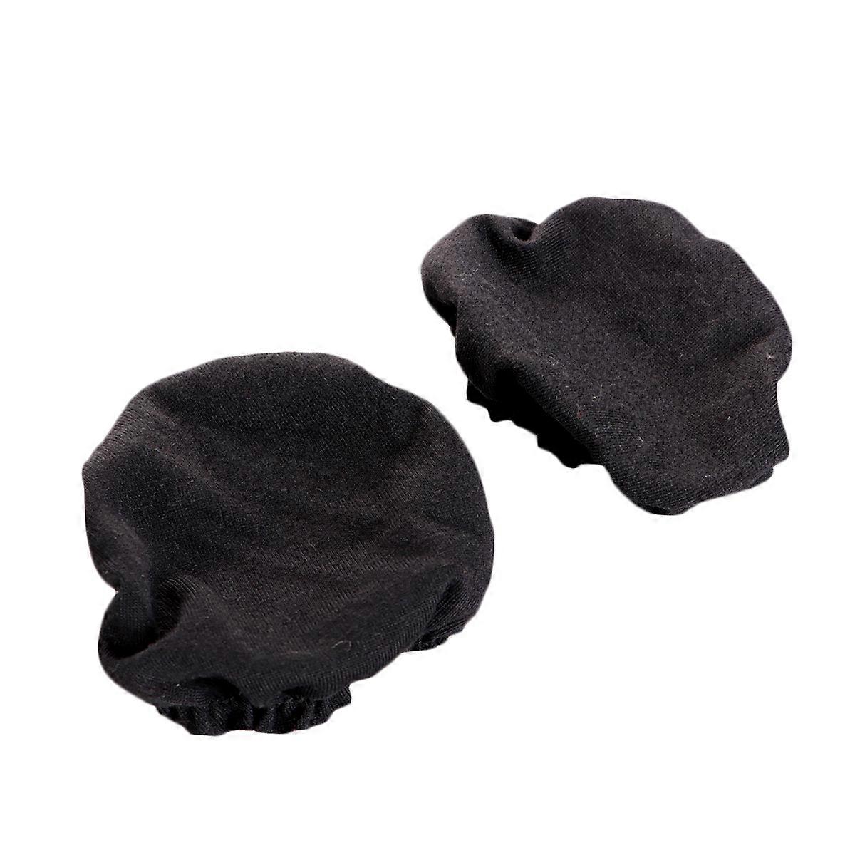 Housse de coussinet d’oreille Tissu extensible pour les utilisateurs généraux Noir 1Pair