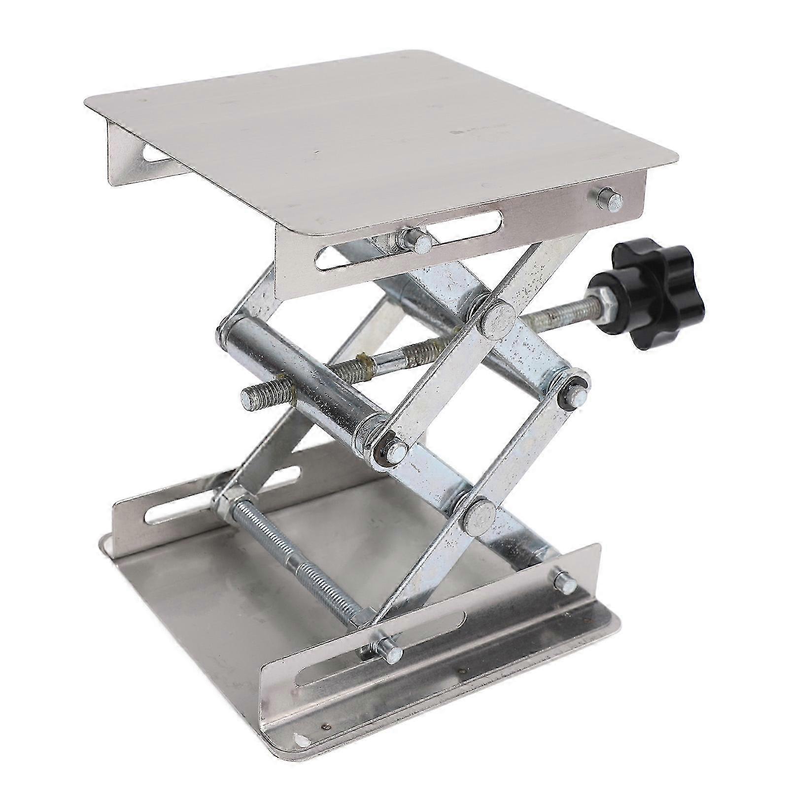 Stainless Steel Lab Jack Scissor Stand Platform - Expandable Height 48mm to 152mm Lift Table for Laboratories, Supports Up to 10kg