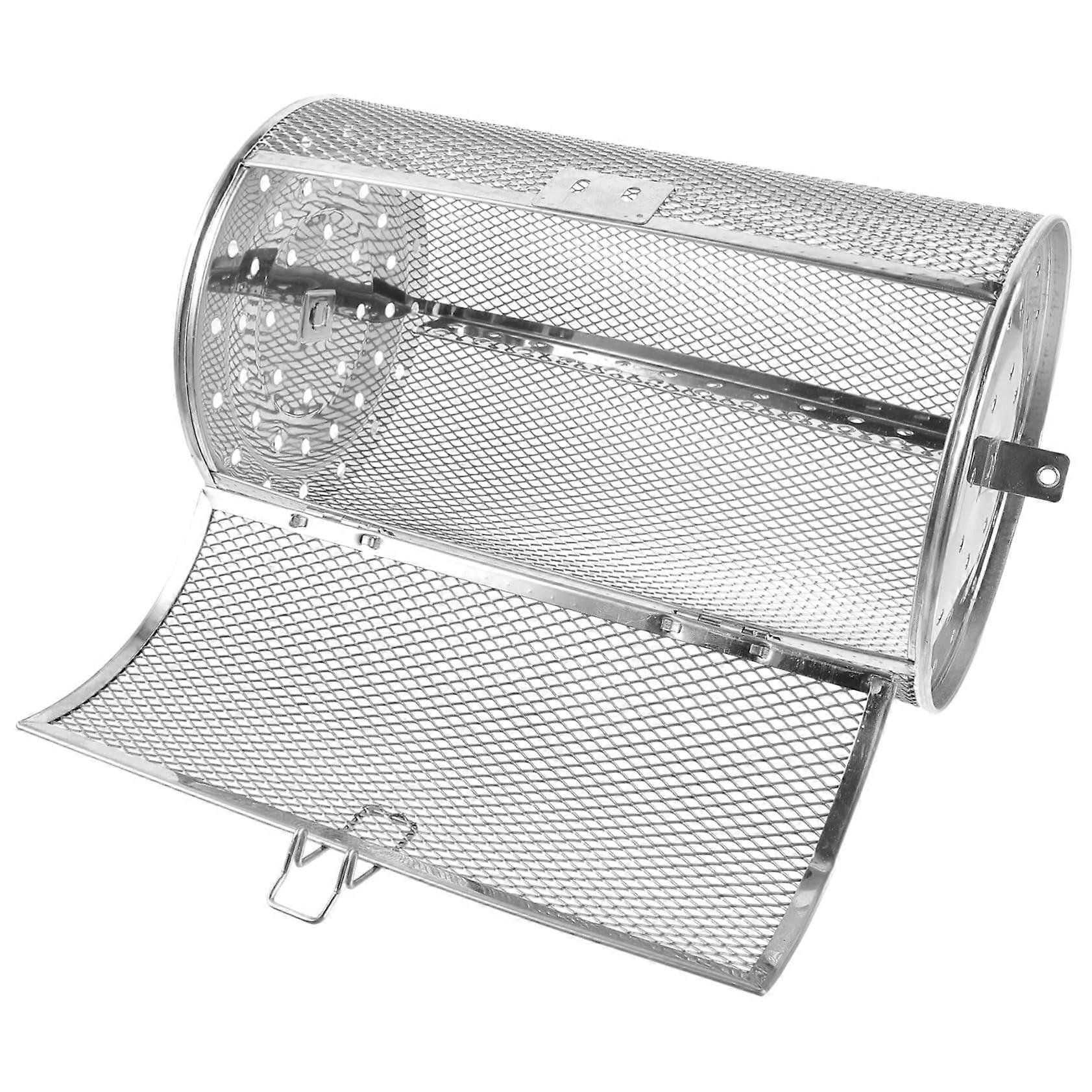Electric oven grill cage for BBQ and rotisserie for meat and vegetables, durable design for even and easy access.