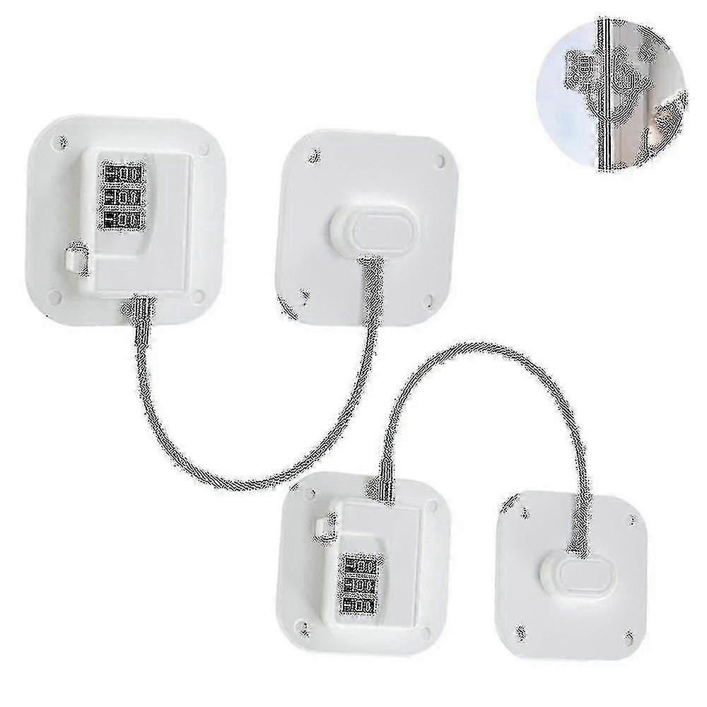 2 Pack Refrigerator Lock Heavy Duty Combination Fridge Lock