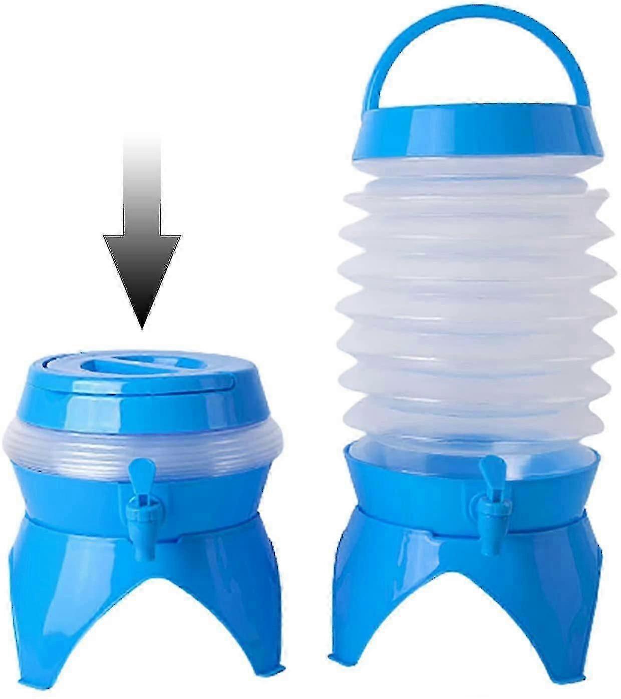 Contenitore d'acqua pieghevole Contenitore d'acqua in plastica Serbatoio d'acqua trasparente con rubinetto, serbatoio d'acqua gratuito bpa per campeggio, escursionismo, pesca, arrampicata, picnic, viaggio, o