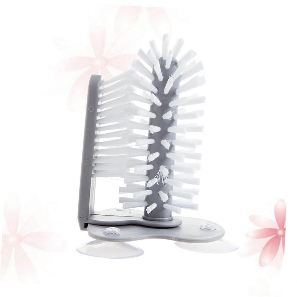 Cup Cleaning Brush for Sink with Lazy Stand, 360° Rotating Glass Washer for Mugs and Bottles (1 Pack)